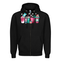 Black dentist coffee cups Zipper Hoodie - texasbilliewilder