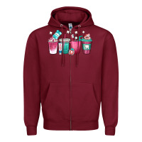 Burgundy dentist coffee cups Zipper Hoodie - texasbilliewilder