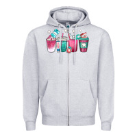 Heather Grey dentist coffee cups Zipper Hoodie - texasbilliewilder