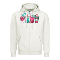 Oatmeal Heather dentist coffee cups Zipper Hoodie - texasbilliewilder