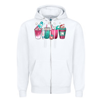 White dentist coffee cups Zipper Hoodie - texasbilliewilder