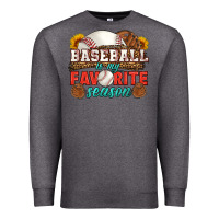 Charcoal Heather baseball is my favorite season Premium Sweatshirt - HRA Design Shop