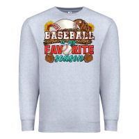 Heather Grey baseball is my favorite season Premium Sweatshirt - HRA Design Shop