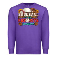Purple baseball is my favorite season Premium Sweatshirt - HRA Design Shop
