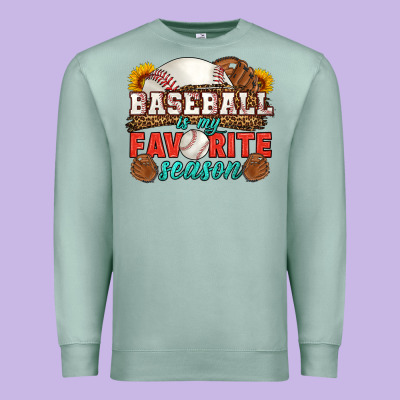 Baseball Is My Favorite Season Premium Sweatshirt Designed By Hra Design Shop