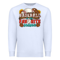 White baseball is my favorite season Premium Sweatshirt - HRA Design Shop