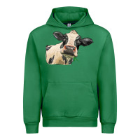 Emerald holstein heifer face Urban Hoodie - LillyAllenDesigns