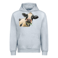 Heather Grey holstein heifer face Urban Hoodie - LillyAllenDesigns