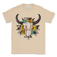 Mushroom cow aztec western bull skull Classic Tee - texasbilliewilder