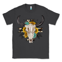 Smoke cow aztec western bull skull Classic Tee - texasbilliewilder