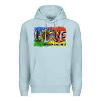 Blue Mist sunflower love autism awareness Premium Hoodie - BarkalooDesign