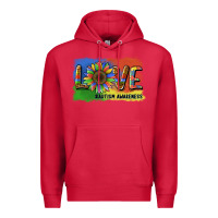 Cardinal sunflower love autism awareness Premium Hoodie - BarkalooDesign