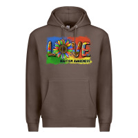 Coffee sunflower love autism awareness Premium Hoodie - BarkalooDesign