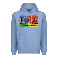Colony Blue sunflower love autism awareness Premium Hoodie - BarkalooDesign