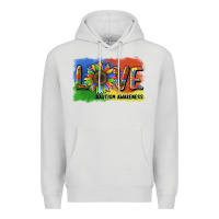 Dove Grey sunflower love autism awareness Premium Hoodie - BarkalooDesign