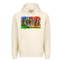 Tofu sunflower love autism awareness Premium Hoodie - BarkalooDesign