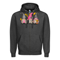 Charcoal Heather race gnomes Zipper Hoodie - Zillion Design Studio