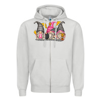 Dove Grey race gnomes Zipper Hoodie - Zillion Design Studio