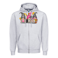 Heather Grey race gnomes Zipper Hoodie - Zillion Design Studio