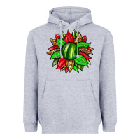 Heather Grey watermelon sunflower Heavyweight Hoodie - Zillion Design Studio