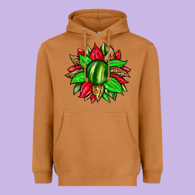 Watermelon Sunflower Heavyweight Hoodie Designed By Zillion Design Studio