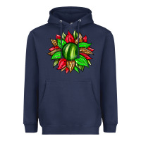 Navy watermelon sunflower Heavyweight Hoodie - Zillion Design Studio