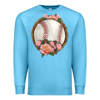 Ocean Blue western baseball with roses Premium Sweatshirt - HRA Design Shop
