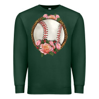 Sports Green western baseball with roses Premium Sweatshirt - HRA Design Shop