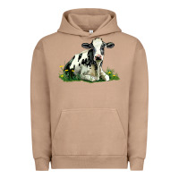 Pigment Burro holstein cow sitting Urban Hoodie - LillyAllenDesigns