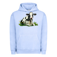 Pigment Grape Ice holstein cow sitting Urban Hoodie - LillyAllenDesigns