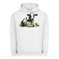 Pigment Lunar Rock holstein cow sitting Urban Hoodie - LillyAllenDesigns