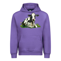 Tulip holstein cow sitting Urban Hoodie - LillyAllenDesigns