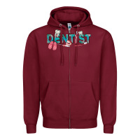 Burgundy dentist Zipper Hoodie - texasbilliewilder