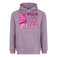 Lavender I Wear Pink For My Mini with Butterfly Heavyweight Hoodie - texasbilliewilder