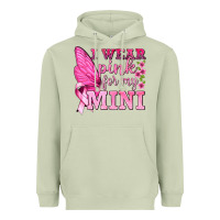 Matcha I Wear Pink For My Mini with Butterfly Heavyweight Hoodie - texasbilliewilder