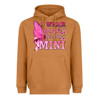 Meerkat I Wear Pink For My Mini with Butterfly Heavyweight Hoodie - texasbilliewilder