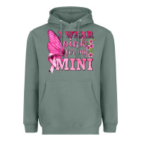 Sage I Wear Pink For My Mini with Butterfly Heavyweight Hoodie - texasbilliewilder