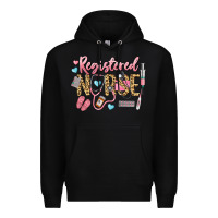Black Registered Nurse Premium Hoodie - LillyAllenDesigns