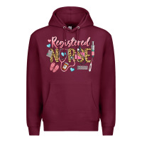 Burgundy Registered Nurse Premium Hoodie - LillyAllenDesigns