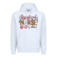 White Registered Nurse Premium Hoodie - LillyAllenDesigns