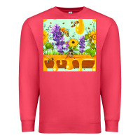 Cardinal honeydrip bee lavender daisy sunflower seamless pa Premium Sweatshirt - FaDigitalArtStudio