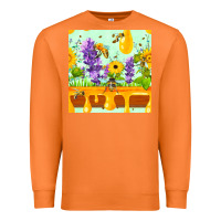 Carrot honeydrip bee lavender daisy sunflower seamless pa Premium Sweatshirt - FaDigitalArtStudio