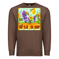 Chestnut honeydrip bee lavender daisy sunflower seamless pa Premium Sweatshirt - FaDigitalArtStudio