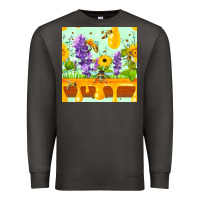 Smoke honeydrip bee lavender daisy sunflower seamless pa Premium Sweatshirt - FaDigitalArtStudio