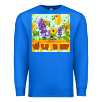 True Royal honeydrip bee lavender daisy sunflower seamless pa Premium Sweatshirt - FaDigitalArtStudio