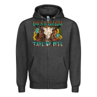 Charcoal Heather do no harm take no bull western Zipper Hoodie - texasbilliewilder