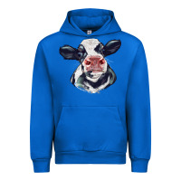 Cobalt holstein calf face Urban Hoodie - LillyAllenDesigns