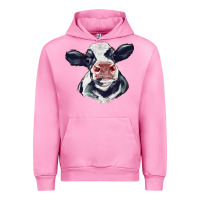 Fuchsia Pink holstein calf face Urban Hoodie - LillyAllenDesigns