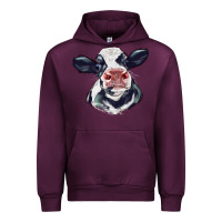 Mauve Wine holstein calf face Urban Hoodie - LillyAllenDesigns