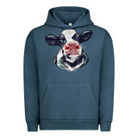 Pigment Midnight Navy holstein calf face Urban Hoodie - LillyAllenDesigns